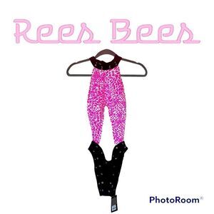 Ree Bees Swimwear One Piece Cutout Rivet Swimsuit NWT